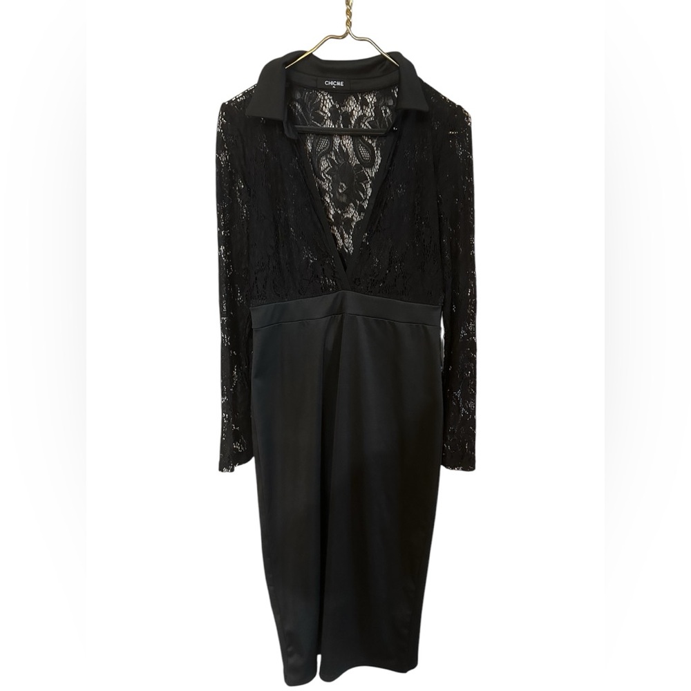 Chicme Elegant Black Lace Dress
